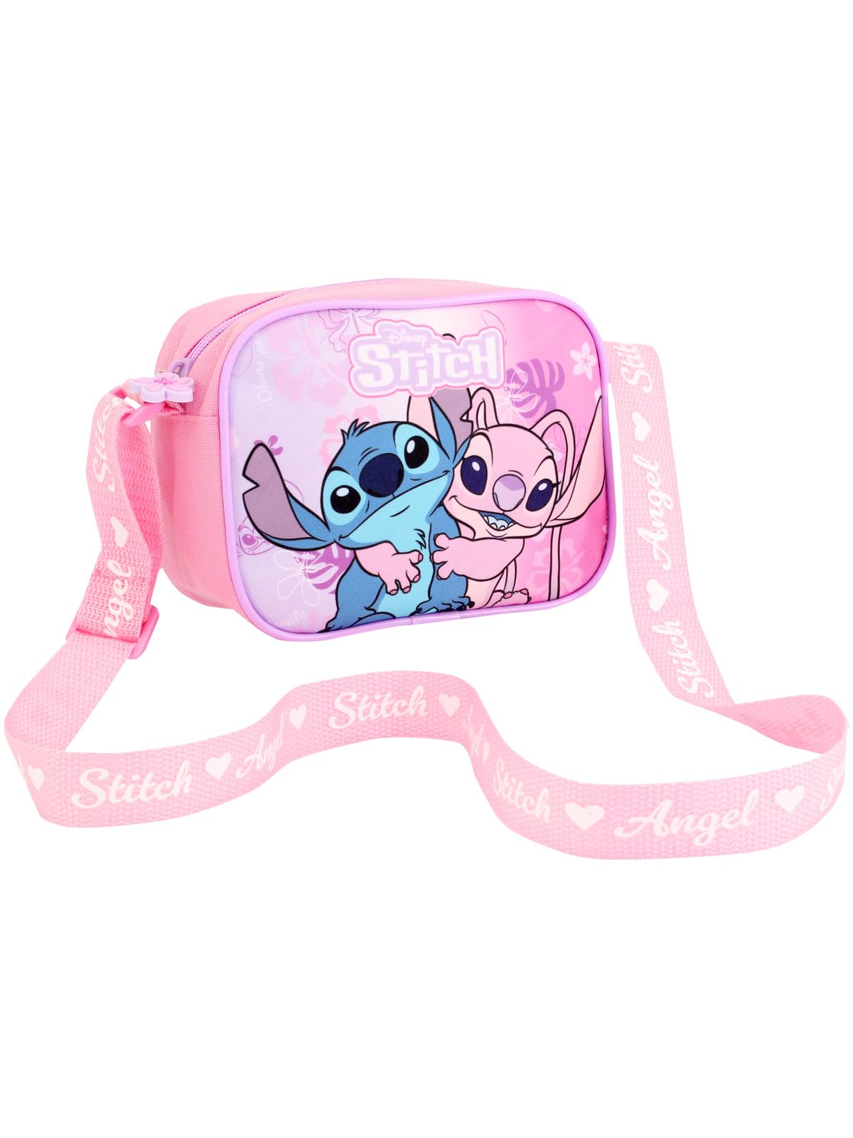 Disney Lilo and Stitch Cross Body Bag for Girls – Pink Shoulder